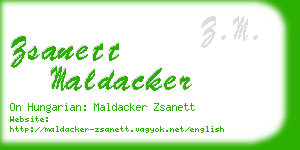 zsanett maldacker business card